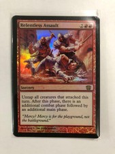 MTG FOIL 8TH EDITION RELENTLESS ASSAULT NM MAGIC THE GATHERING RED RARE SORCERY