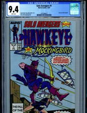 Solo Avengers Hawkeye and Mockingbird #1 CGC 9.4 NM Marvel Comics 1987 B1