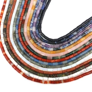 15"Multi-color Gemstone 5*8mm Tube Cylinder Loose Beads for Jewelry Making DIY  - Picture 1 of 22