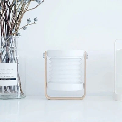 Portable LED Lamp Lantern USB Wooden Handle Telescopic Folding Garden Home - Image 1 of 4