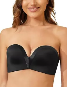 NEW WINGSLOVE Women's Strapless Full Figure Wirefree Bra Multiway Push Up 40DD/E - Picture 1 of 3