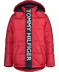 Tommy Hilfiger SCARLET SAGE Big Boys Graphic Puffer Jacket, US Small (8) - Picture 1 of 4