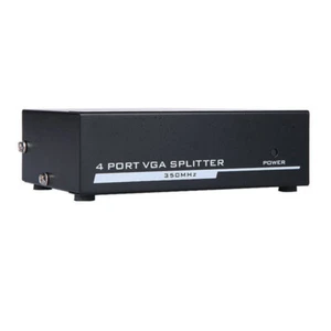 US 250Mhz 1 PC To 4 Port VGA Video Monitor Splitter Box W / Power - Picture 1 of 7