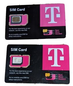2X Fresh T-Mobile SIM CARD R15 5G 4G LTE T-Mobile Triple Cut Nano Micro 3 In 1