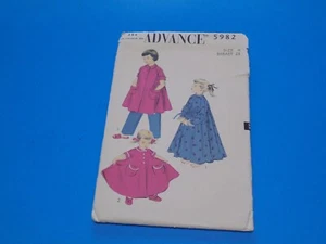 VTG 1940s Advance Sewing Pattern 5982 Girls Peignoir or Long/Short Robe Size 4  - Picture 1 of 3