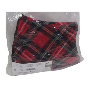 Scaldacollo Snood Serie Gold Paw - Tartan Rosso/Nero - Taglia S - Foto 1 di 3