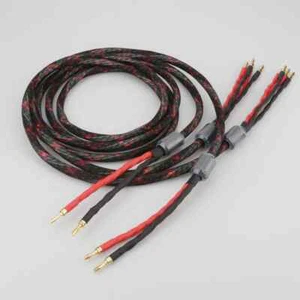 Pair Pure Copper Cord Banana Spade Plug HiFi Audio Speaker Cable Bi-Wire Cable - Picture 1 of 14