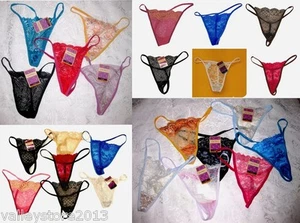 Lote de 9 piezas Sexy Encaje Transparente Tangas Bragas Cuerda G Lencería Ropa Interior OS S M L - Imagen 1 de 11