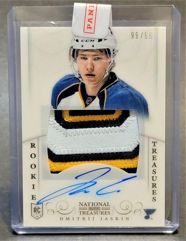 2013-14 Panini National Treasures #148 Dmitrij Jaskin RC 99/99 3 Color Bookend - Image 1 of 2