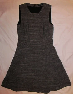MADEWELL VERSE Tweed schwarz-weiß kariert Mini kariert ärmellos A Linie Kleid 4  - Bild 1 von 6