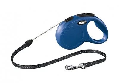 Leash Retractable FLEXI New Classic S Rope Blue 5 Metres 12KG Max - Image 1 of 2