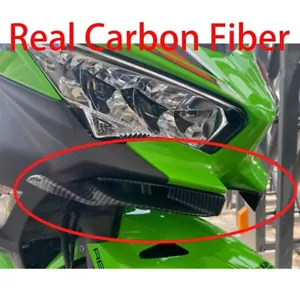 Cubierta de alerón de viento de fibra de carbono real para Ninja 400 2018-2023 - Imagen 1 de 6