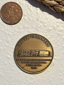 Antike Bronze Dampfeisenbahn Lokomotiven Motoren Medaillon Münze Medaille Vintage - Bild 1 von 4