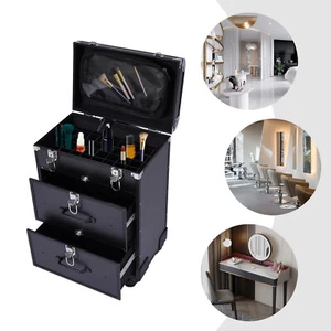 Professional Rolling Makeup Train Case Cosmetic Trolley Makeup Storage Organizer - Bild 1 von 24