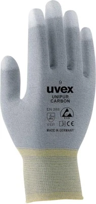 Uvex Antistatic ESD Unipur Carbon Protective Gloves Microdot Palm