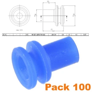 DELPHI GT 150 SERIES SEALS 18-16 GA. BLUE METRI PACK 15366060 (Pack of 100) - Picture 1 of 2