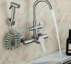 Brushed Metal Nickel Stainless Steel Faucet For Bathtub Water Jet Handheld Crane