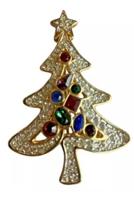 Spilla albero di Natale Swarovski 2001 vintage - Foto 1 di 4