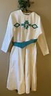 Vintage Cheyenne Outfitters Maxi Dress 12 White Turquoise Concho Southwestern