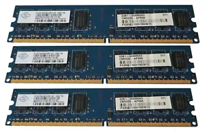 Nanya 2GB 2Rx8 PC2-6400U-666-13-E1-800 lots of( 3 x2GB=6GB) for Desktop memory - Picture 1 of 1