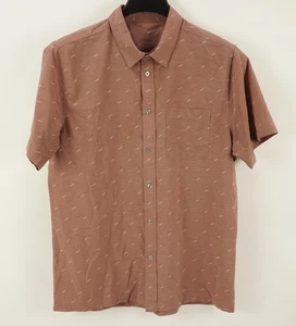 Vuori Bridge Hemd Herren Large Kurzarm Button Down feuchtigkeitsableitend Stretch geometrisch - Bild 1 von 14