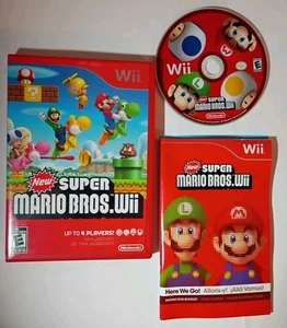 New Super Mario Bros. Wii (Nintendo Wii, 2009) COMPLETO CIB Con Manual - Imagen 1 de 5