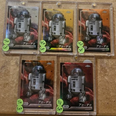 2024 Topps Chrome Star Wars AV-108 R2-D2, Aurebesh Mini Rainbow, Red/5, Lava/10, - Image 1 of 4