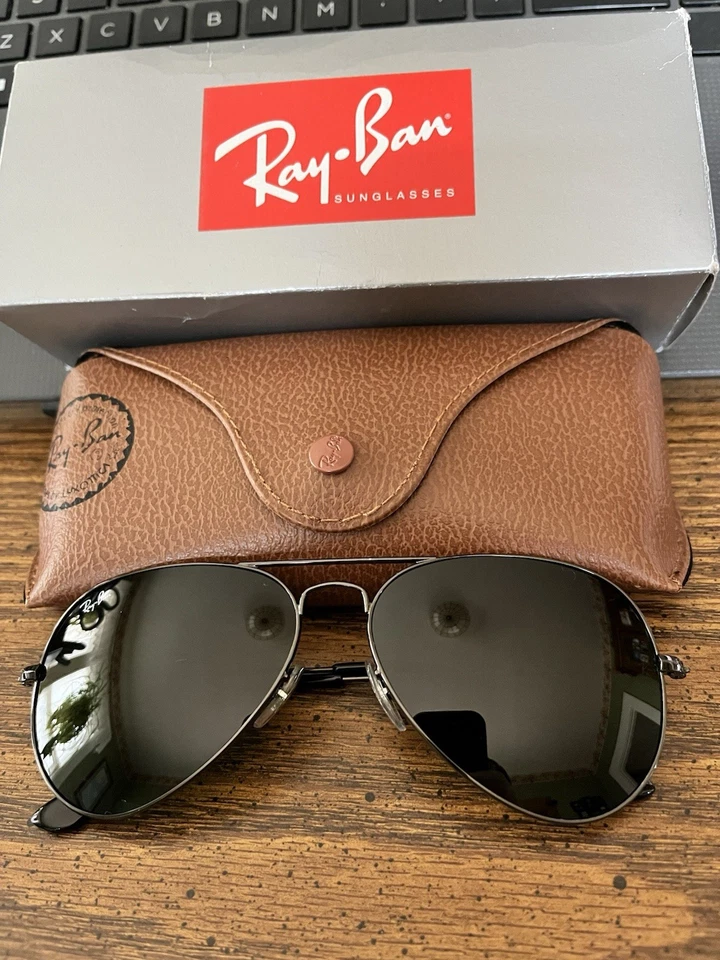 RAY-BANS AVIADORES RB3025 58mm. MONTURA DE METAL CON LENTES G-15 VERDES. NUEVO.  Foto 1 de 4