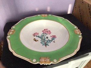 Royal Crown Derby BLOOR Porcelain Botanical Deep Well Dinner Plates c1820 vgc - Picture 1 of 11