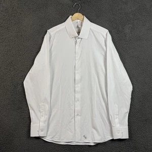 State & Liberty Hemd Herren XL weiß sportliche Passform Knopfleiste Stretch Oberhemd - Bild 1 von 16