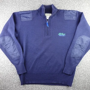 Vintage LL Bean Sweater Mens Medium HighTrek Wool Pullover Patch USA 80s Adult - Picture 1 of 16
