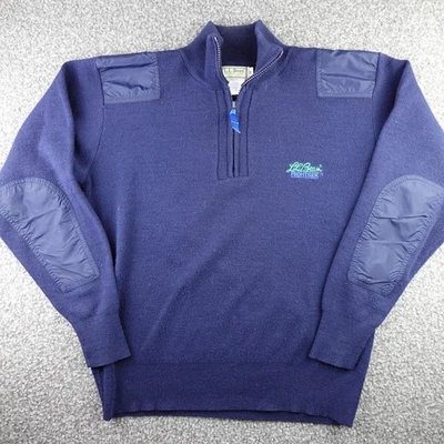 Vintage LL Bean Sweater Mens Medium HighTrek Wool Pullover Patch USA 80s Adult - Image 1 of 4
