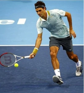 Neu mit Etikett Nike Federer RF Premier 2013 Basel Tennis Polo-Shirt 551582-300 Größe Large - Bild 1 von 11