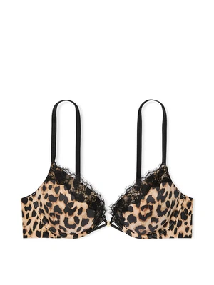 38C Victoria Secret Very Sexy Bombshell Add 2 Cups Lace Trim Leopard Push Up Bra - Image 1 of 4