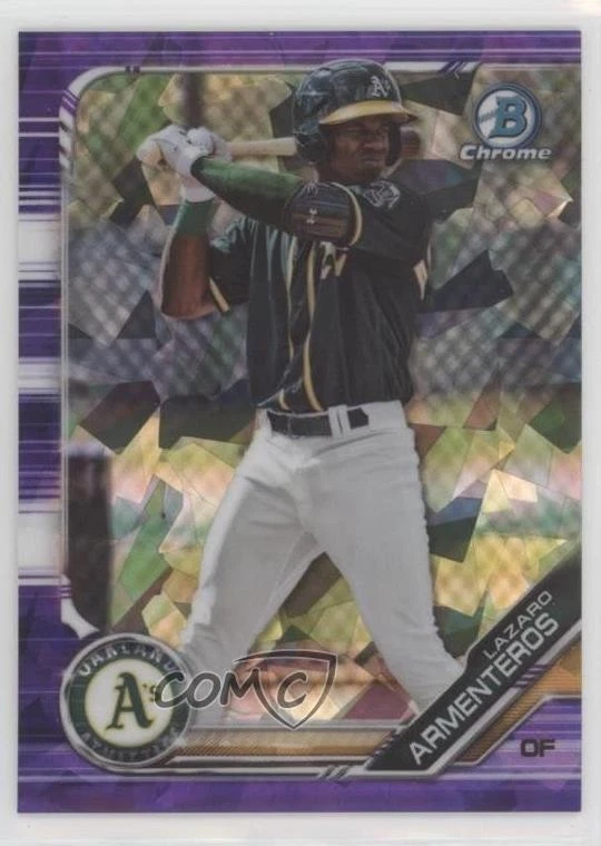 2019 Bowman Chrome Draft Sapphire Edition Purple /10 Lazaro Armenteros #BDC-198 - Image 1 of 2