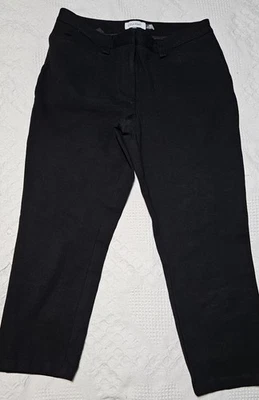 Womens Calvin Klein Black Crop Capri Dress Pants Size 10 Stretchy - Image 1 of 4
