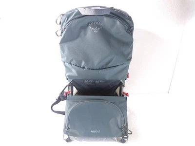 Mochila de caminhada Osprey Poco LT de tungstênio para porta-bebês infantil com guarda-sol tamanho P/M - Imagem 1 de 4