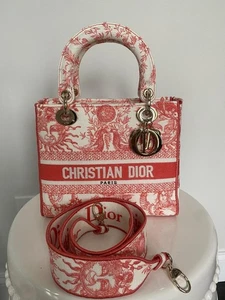Echte Christian Dior rot Medium D-Lite Tasche - Bild 1 von 1