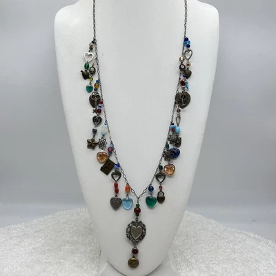 Horizon Jewelry Company Charm Necklace HJC Boho Loaded 30" - Image 1 of 4