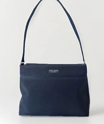 Vintage 90s Y2K Kate Spade Black Silk Zebra Print Lining Magnetic Closing *flaws - Image 1 of 4