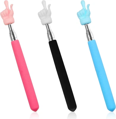 3 Pcs Telescopic Teachers Pointer, Extendable Hand Pointer Finger Pointer Stick, - Image 1 of 4