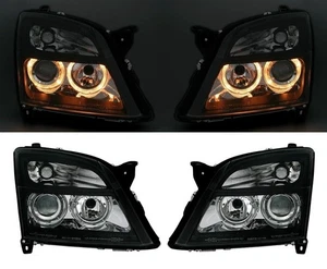 Faro Angel Eyes negro izquierdo + derecho para Opel Vectra C + Signum - Imagen 1 de 6