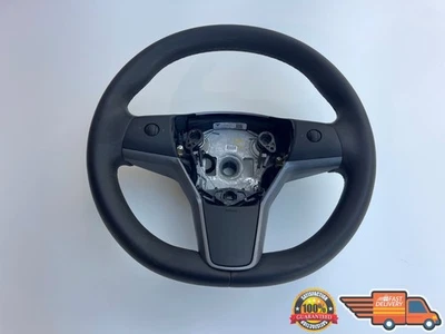 2020-2023 TESLA MODEL Y DRIVER SIDE STEERING WHEEL WITH CONTROL SWITCHES OEM - Image 1 of 4