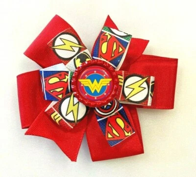 Beautiful Wonder Woman inspired hairbow for girls.  - Image 1 of 2