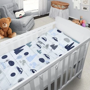 Set Biancheria da Letto per Lettino Neonato 3 Pezzi Adatto per Lettino 120x60 cm Auto Retrò - Foto 1 di 6
