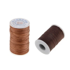 2 Roll Waxed Braided Polyester Thread for Leather Hand Craft Sewing Supplies - Picture 1 of 12