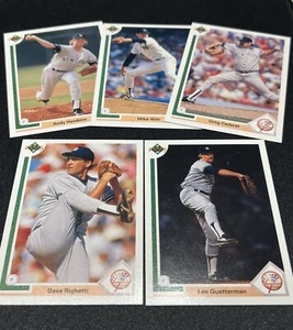 New York Yankees - 1991 Upper Deck Baseball Card Lot #333, 343, 429, 448, & 481 - Picture 1 of 11