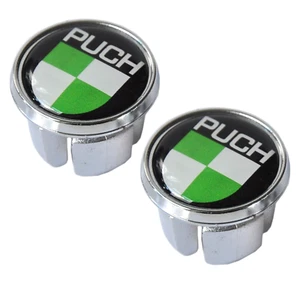 PUCH Chrome Handlebar Caps Bar Plugs Repro Vintage Italian Racing Bicycle - Picture 1 of 5