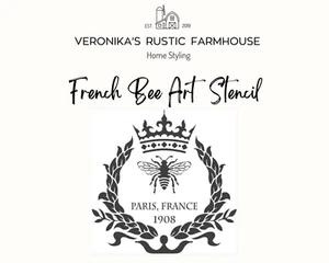 VRF French Bee Art Stencil, Modello Riutilizzabile 125 Micron Foglio Mylar (VRF20) - Foto 1 di 2