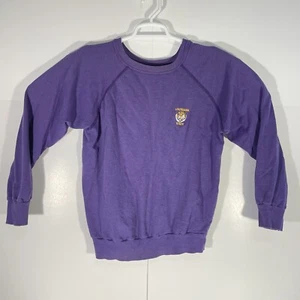 Vtg 80s Champion Louisiana State LSU Tigers Crewneck Sweatshirt Purple USA Made - Picture 1 of 8